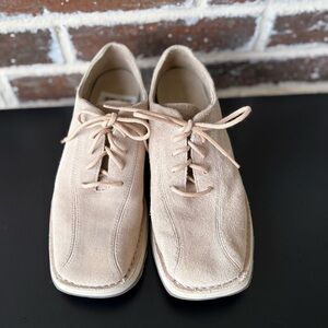 Timberland Smart Comfort Square Toe Loafers Size 8 Oatmeal Suede
